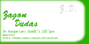 zagon dudas business card